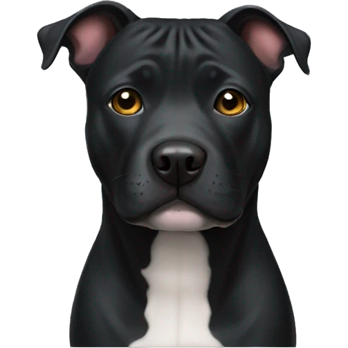 Black staffy  emoji