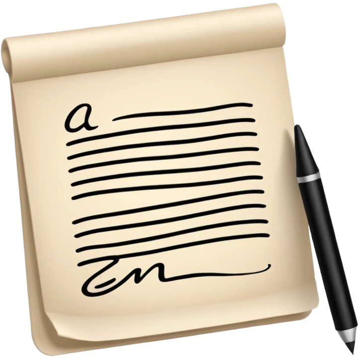 Crée un emoji de signature manuscrite . emoji