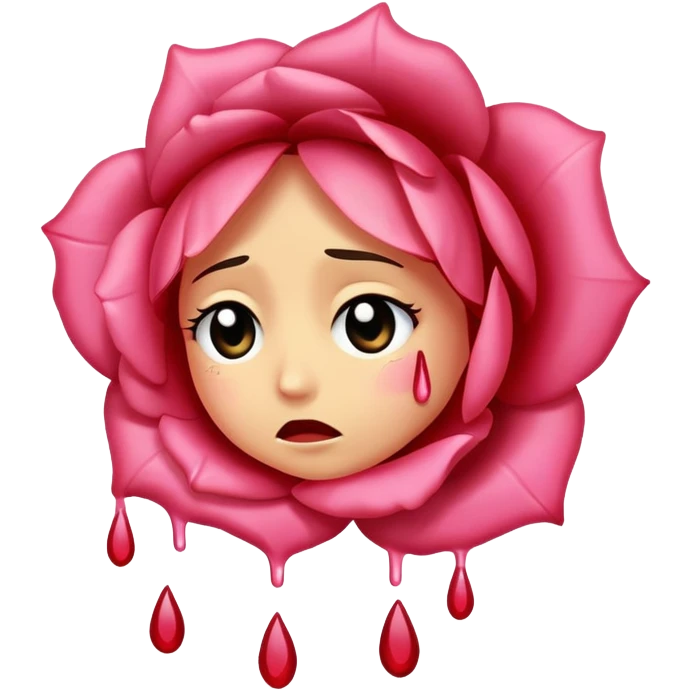 llorando rosa emoji