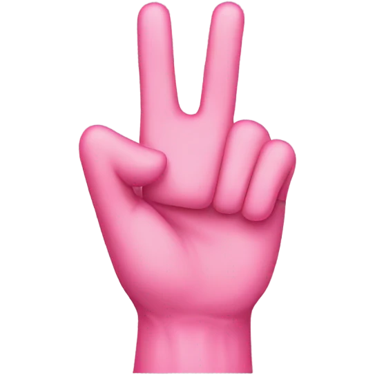 the hand that shows the rock sign and covered
in pink bangage emoji