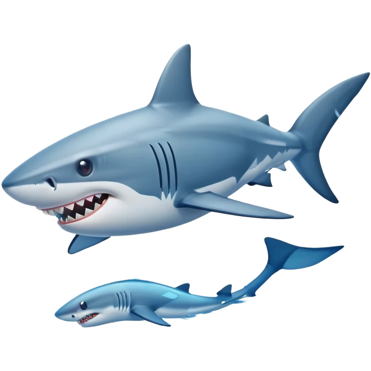 Shark with blue Nike shoes  emoji