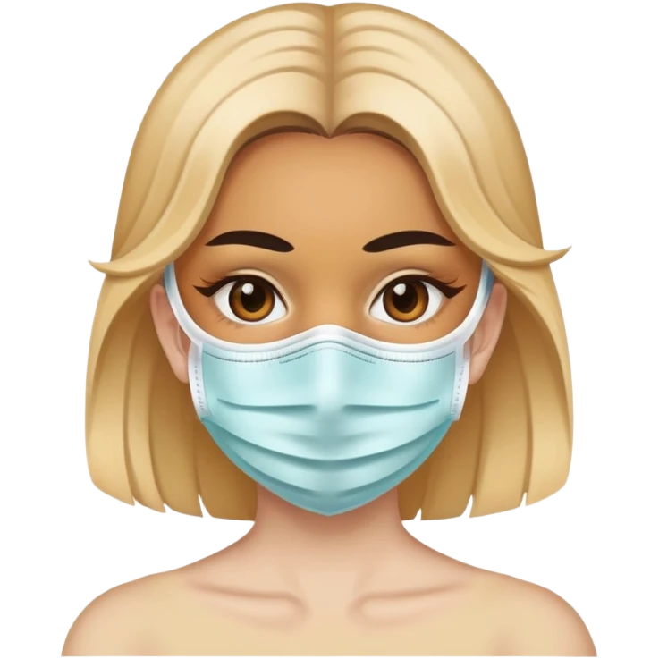 Girl with mask emoji
