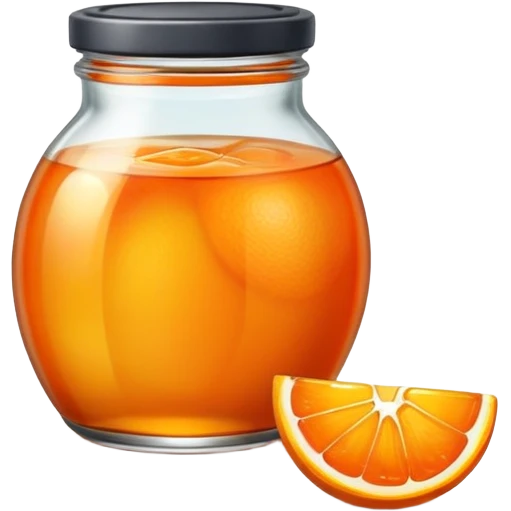 orange fruit with marmalade jar emoji