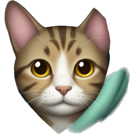 tabby cat in blanket emoji