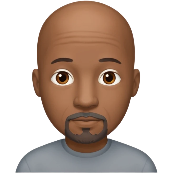 African american man bald head gray goatee emoji