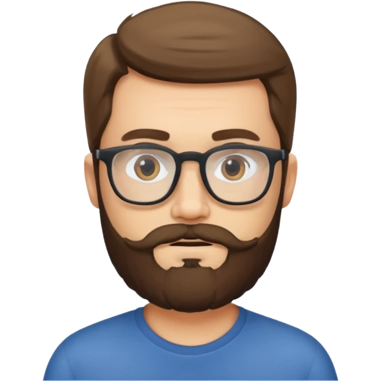 bearded man with eyeglasses emoji