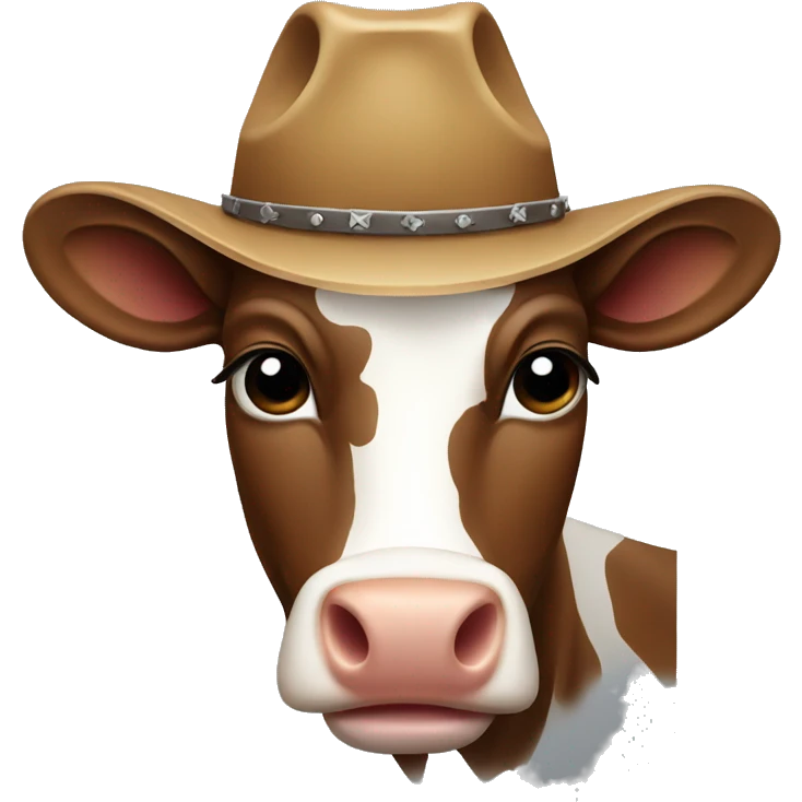 Cow with a cowboy hat emoji