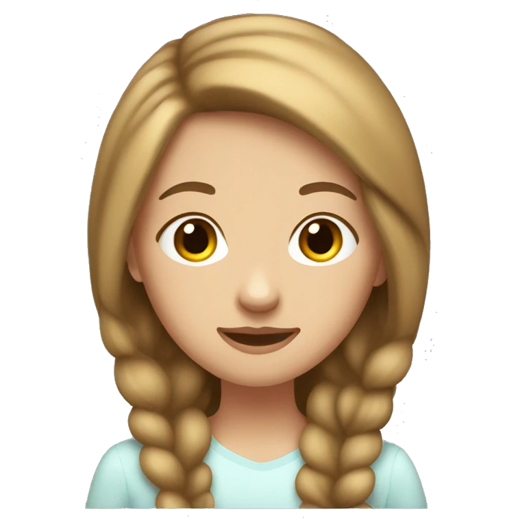 Light brown hair teenage girl being coquette  emoji