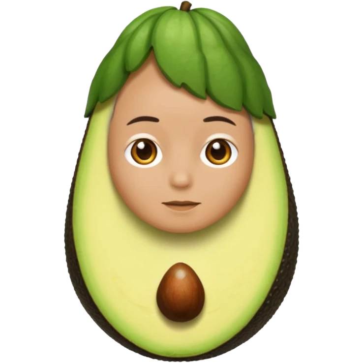 avocodo with short gray hair emoji