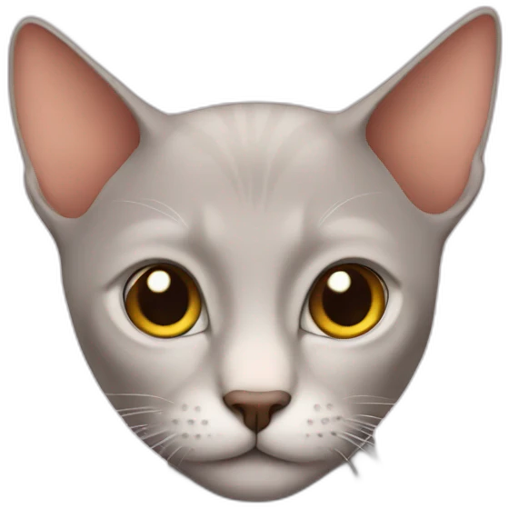 cat without hair emoji