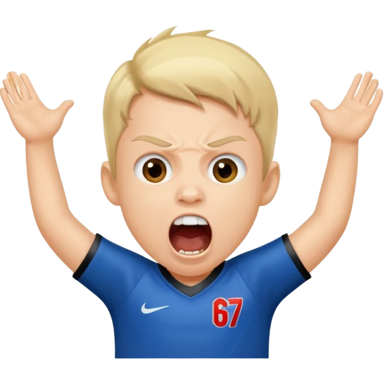 67 kid screaming 67 emoji
