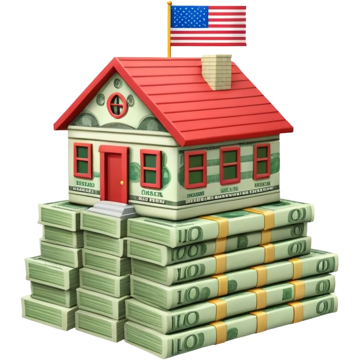 usa flag money house emoji