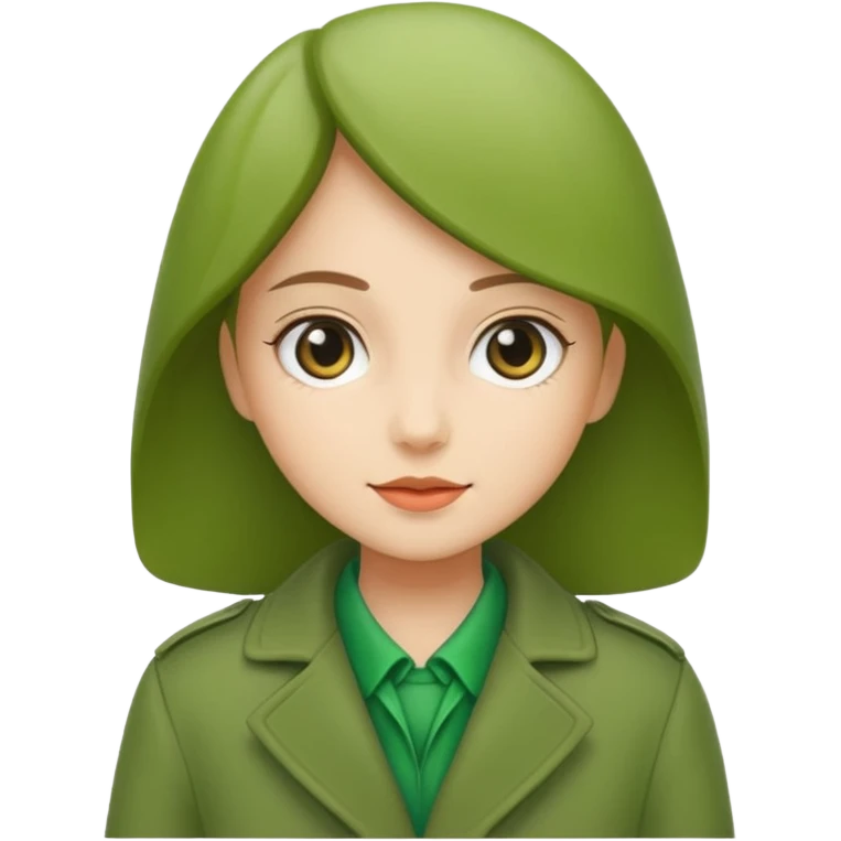 green coat girl emoji