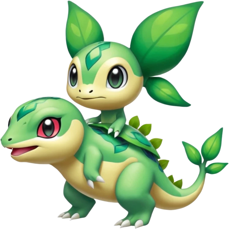 Meloetta-Bulbasaur-Snivy-Pokémon-Fakémon-fusion-hybrid-creature emoji