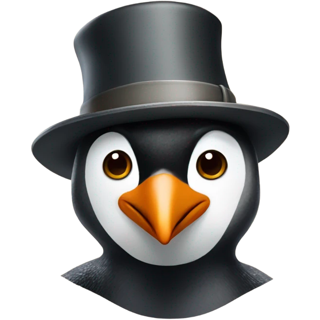 Penguin with a hat emoji