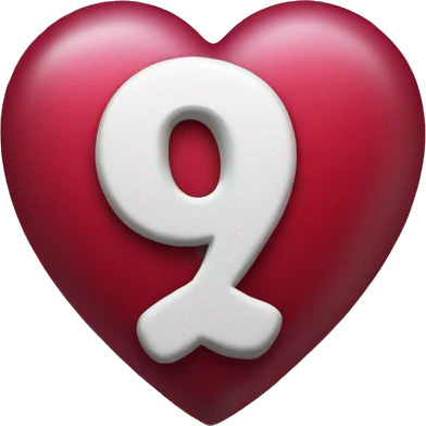 Heart with Q in the middle  emoji