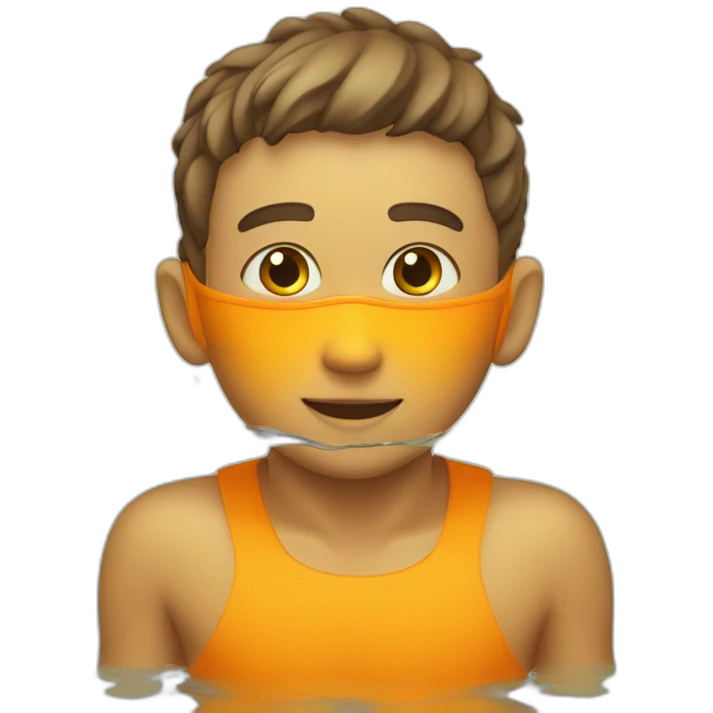 boys-colored-in-yellow-and-orange-swimming-in-orange-water emoji
