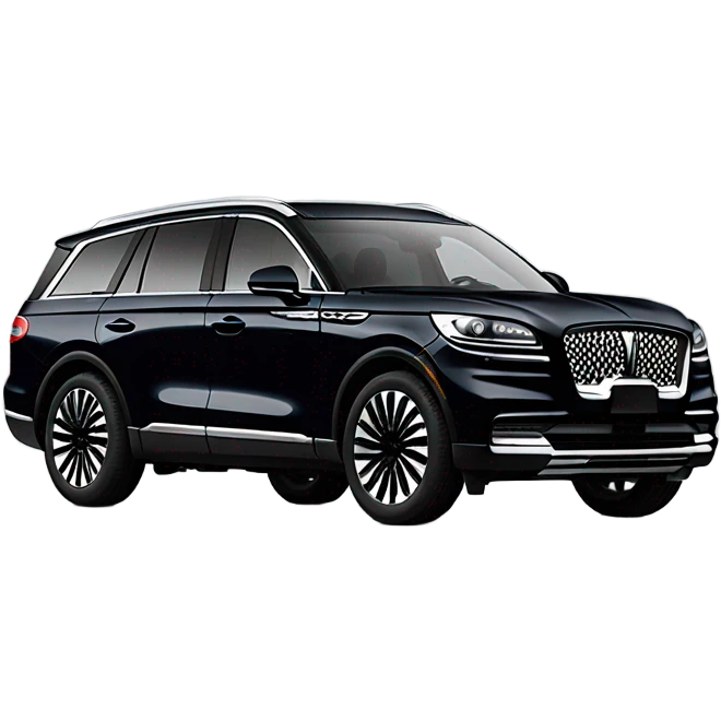 Lincoln aviator reserve suv in black emoji