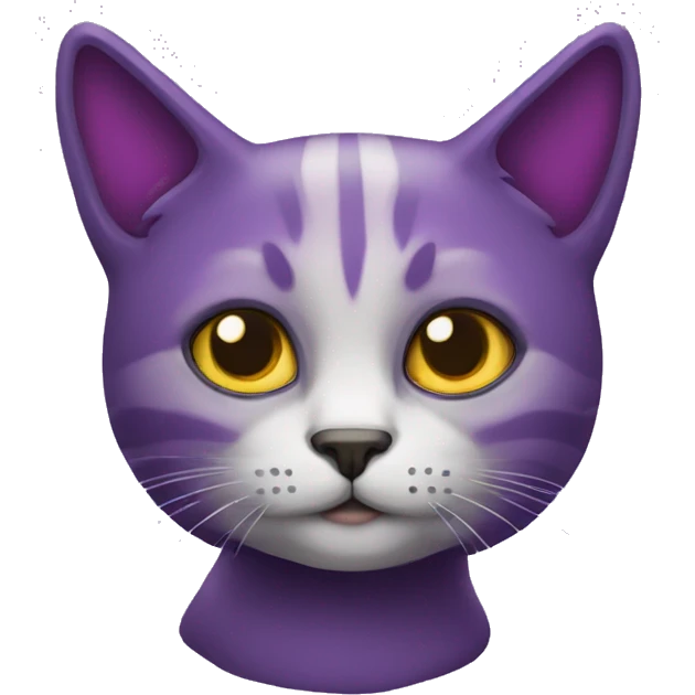 As un gato morado tenebroso emoji