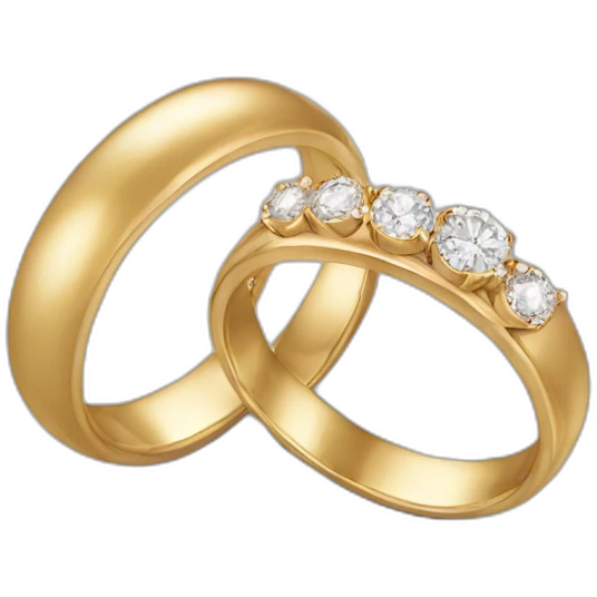 Wedding rings with diamonds emoji