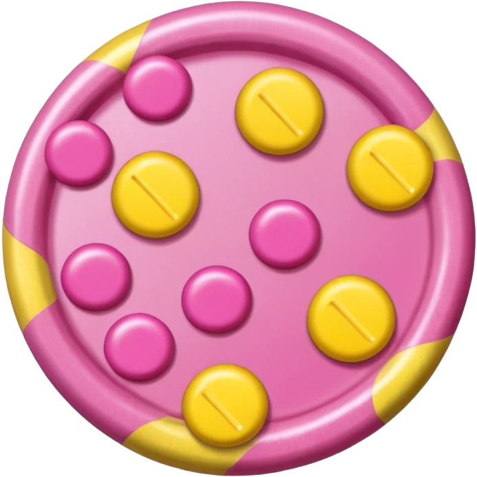 glitter pink and yellow candy emoji