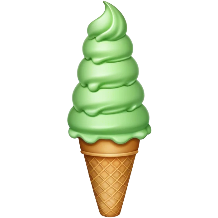 A green ice cream emoji