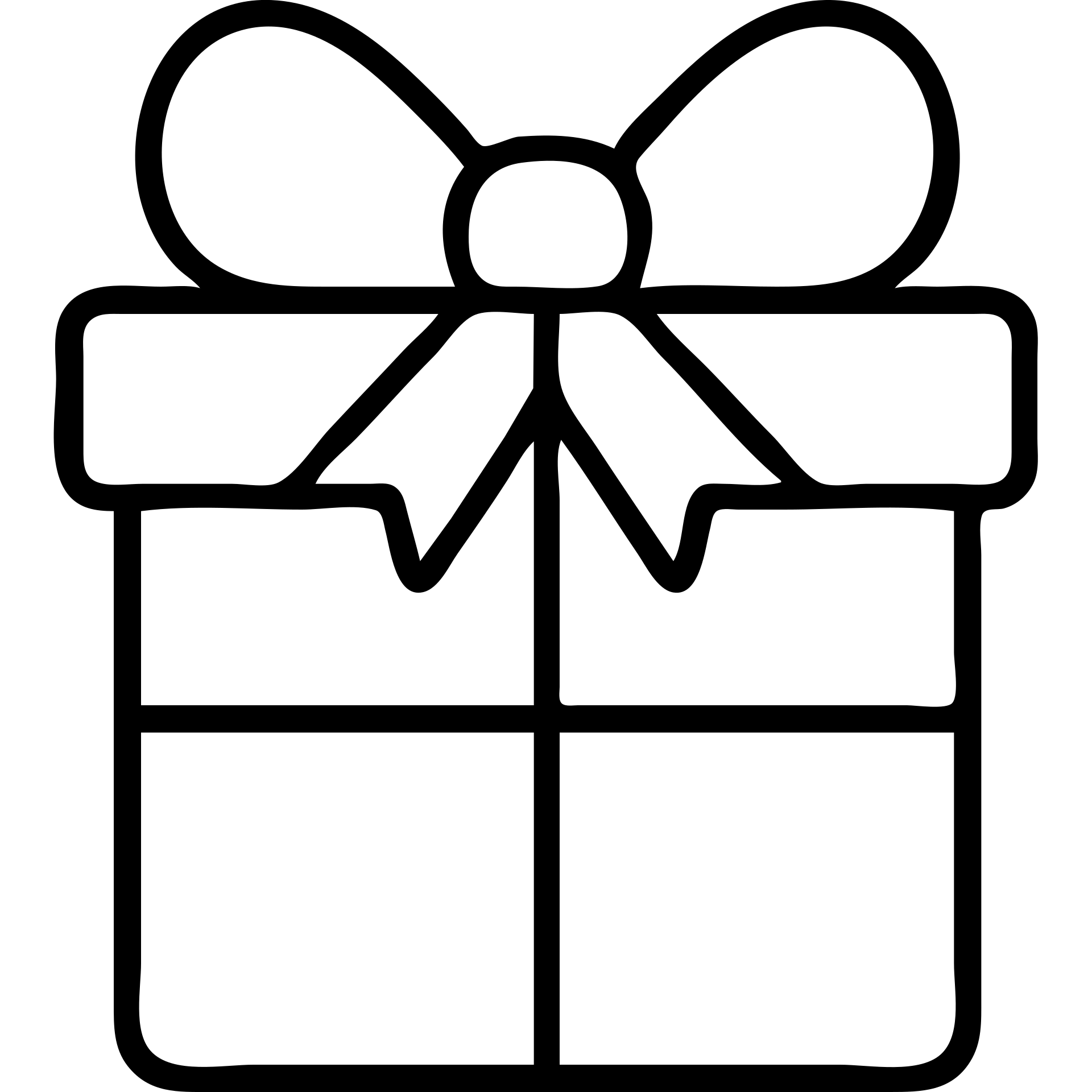 present icon, stylized with a bow, clean lines emoji