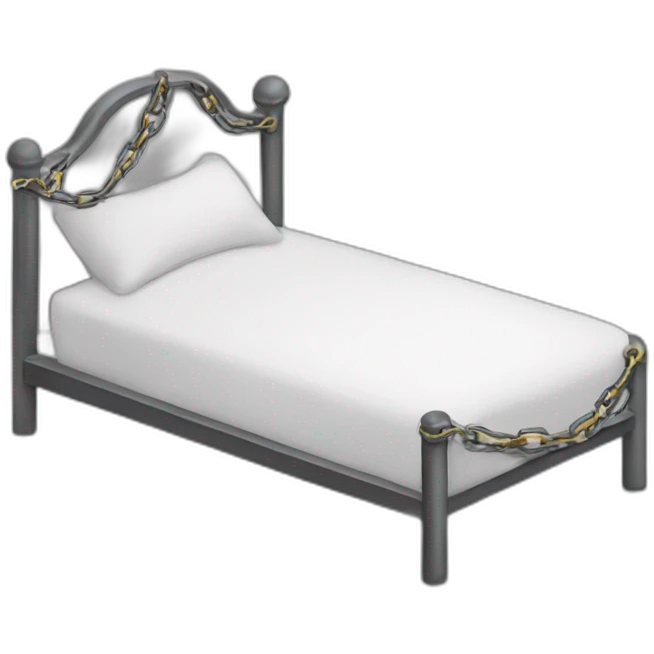 person-chains-body-bed emoji