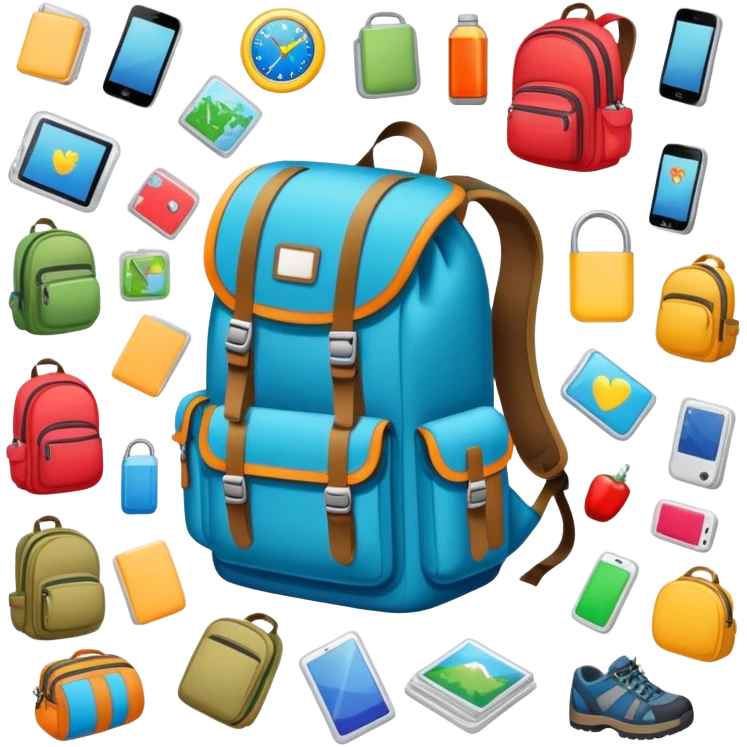 make stickers with backpack emoji