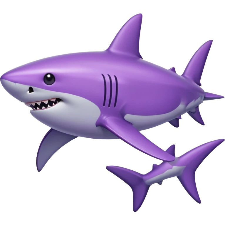 Purple shark emoji