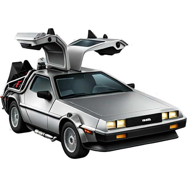 DeLorean Time Machine back to the future emoji