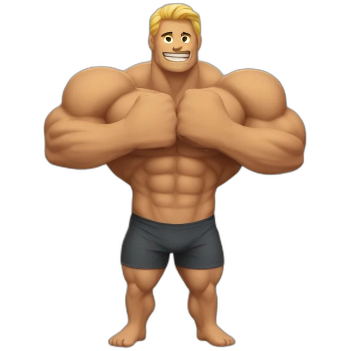 growing muscle emoji