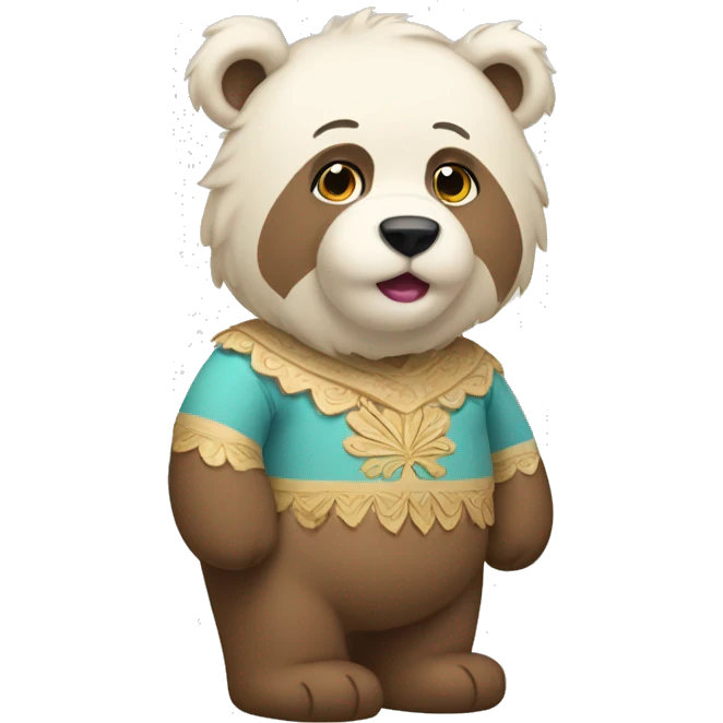 Oso con vestido de valley emoji