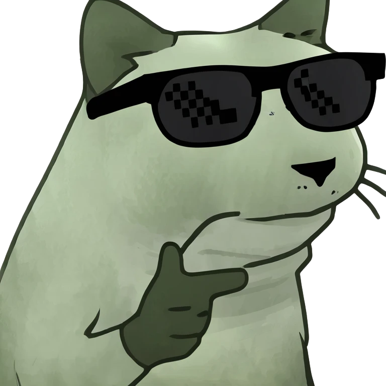 Cat with sunglasses emoji