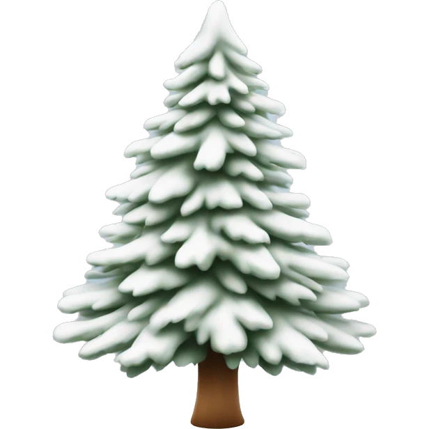  actual white fir christmas tree isolated.  emoji