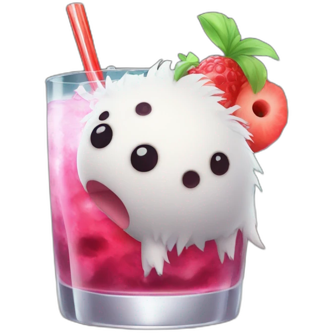 poro from lol inside a cocktail emoji