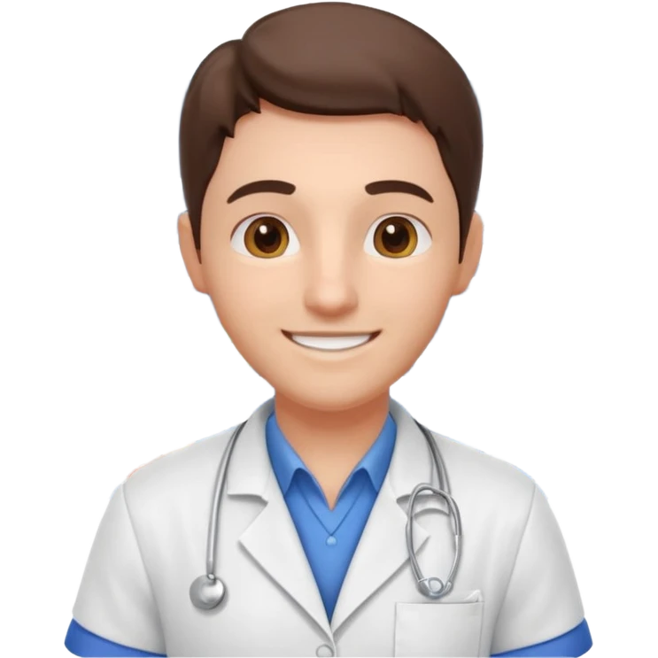 pharmacist portrait, head and shoulders only, wearing a pharmacy apron, casual outfit, friendly smile, retail pharmacy vibe, 3D cartoon, mobile game icon style, clean background, no text, no watermark emoji