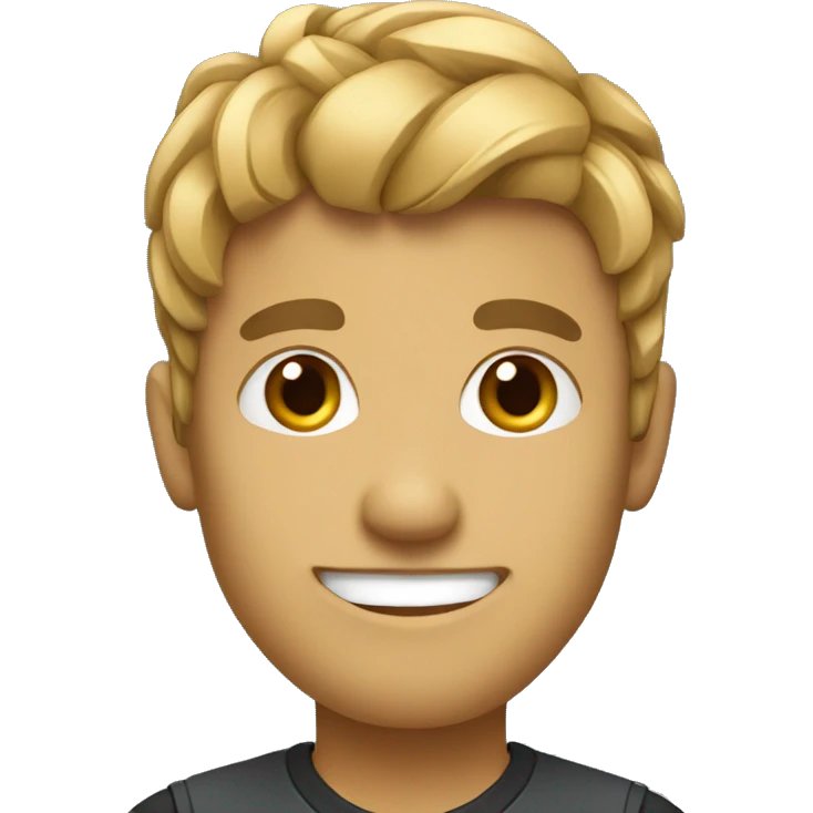 Programmer with medium hairs smile  emoji
