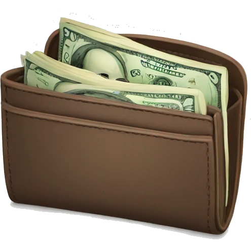 wallet with money emoji