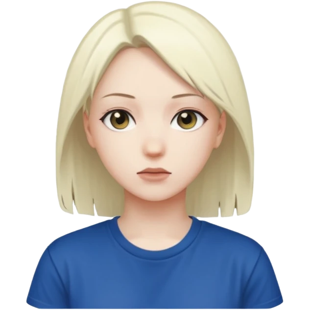 anime girl with emin write t shirt emoji