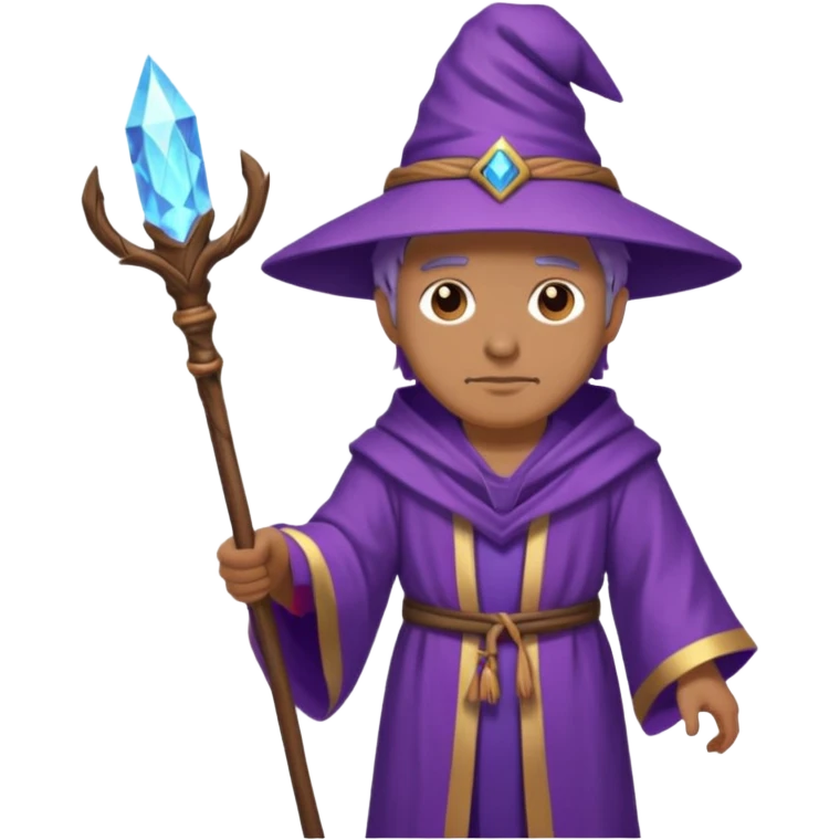 purple wizard with staff emoji