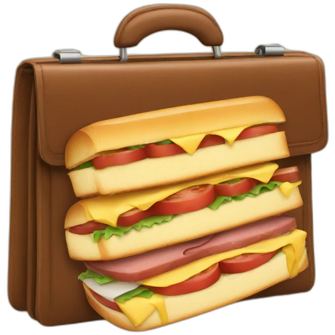 Briefcase sandwich emoji
