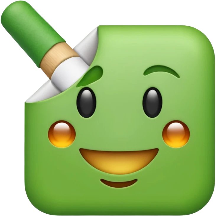 a joint in emoji iphone style please, without face, like a cogarrette but in green emoji