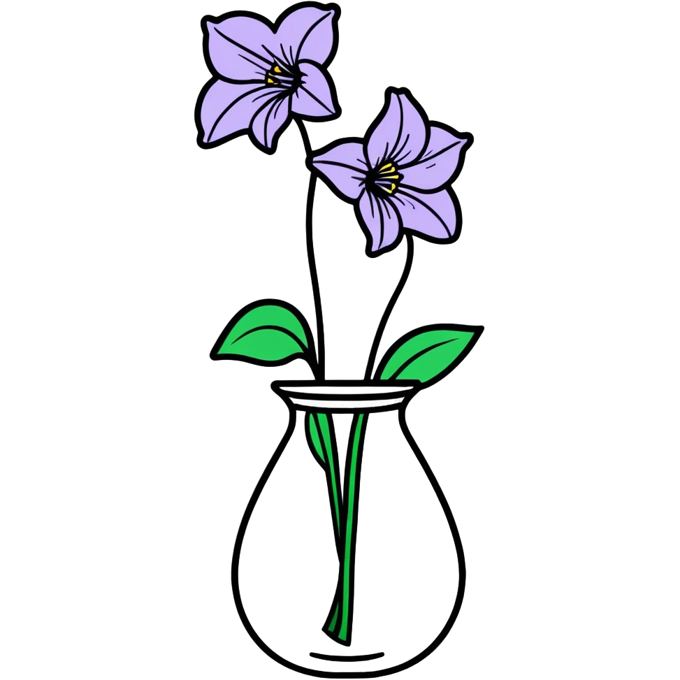 Canterbury bells flower in a vase emoji