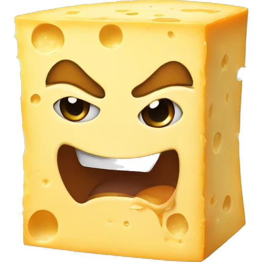 Angry block of cheese emoji