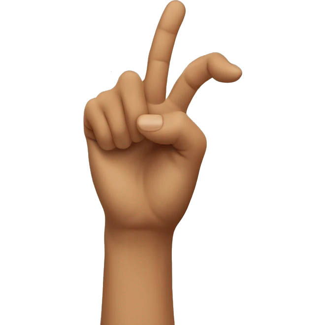 Hand gesture in the form of the letter L emoji