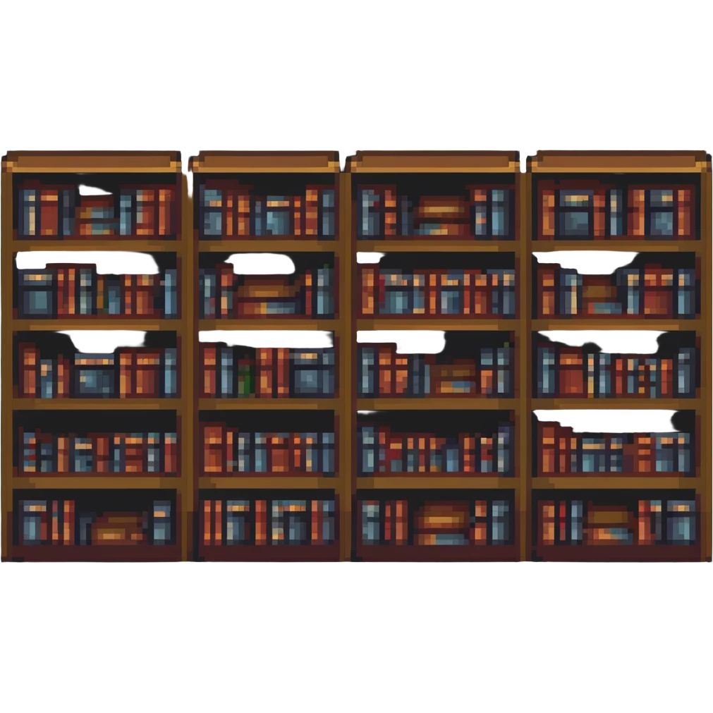 library with bookshelves emoji