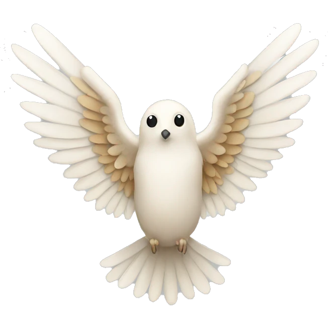 White and beige wings emoji
