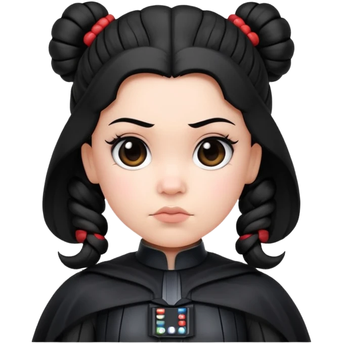 Darth Vader with pigtails emoji