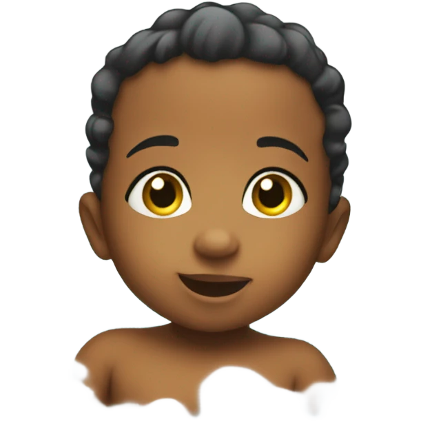 Baby in a bubblebath emoji